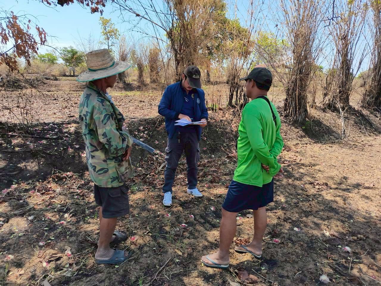 title - วันที่ 10-11 มีนาคม 2569 นายทินกร เพียภูเขียว ปฏิรูปที่ดินจังหวัดอุบลราชธานี มอบหมายให้เจ้าหน้าที่ ส.ป.ก.อุบลราชธานี ลงพื้นที่ ตำบลตบหู ตำบลบัวงาม อำเภอเดชอุดม และตำบลโพนเมือง อำเภอเหล่าเสือโก้ก ตรวจพบจุดความร้อนและพบการเผาในเขตปฏิรูปที่ดิน